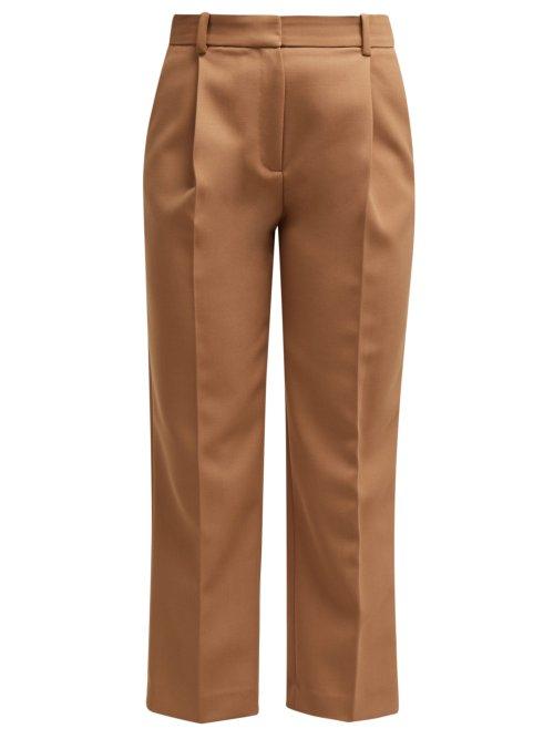 Matchesfashion.com See By Chlo - Cropped Tricotine Trousers - Womens - Beige