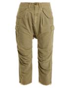 R13 Mid-rise Cotton-blend Cropped Cargo Trousers
