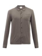 Allude - Point-collar Cashmere Cardigan - Mens - Grey