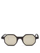 Matchesfashion.com Andy Wolf - Alfons Octagon Frame Acetate Sunglasses - Mens - Black