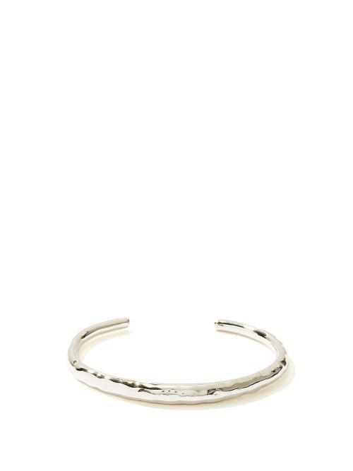 Matchesfashion.com Dear Letterman - Rizk Textured Sterling-silver Bangle - Mens - Silver