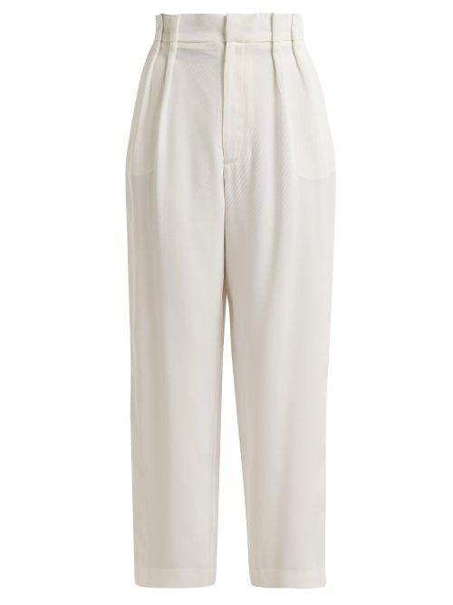 Matchesfashion.com Roland Mouret - Henson Twill Trousers - Womens - White