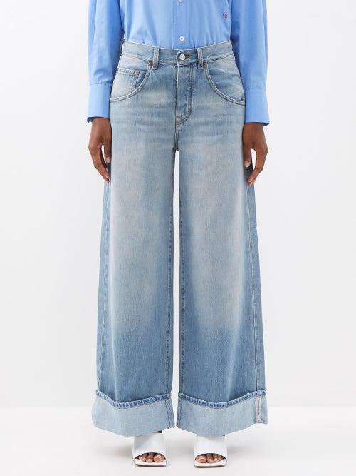 Victoria Beckham - Ella Wide-leg Jeans - Womens - Light Denim