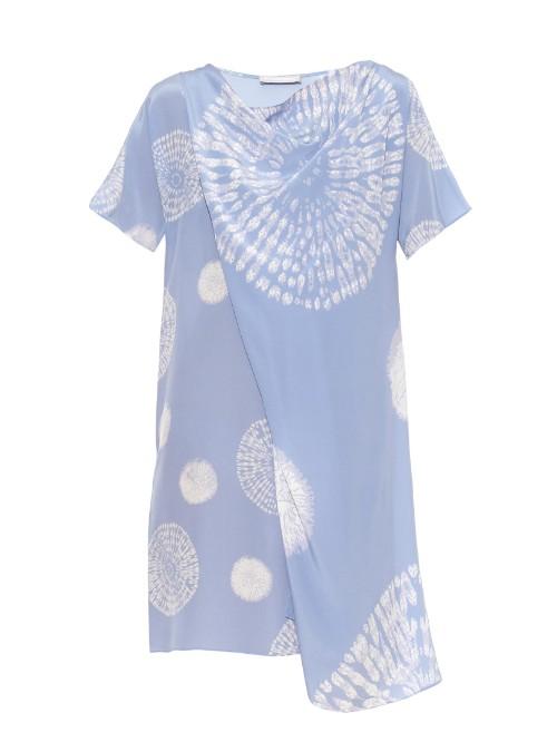 Richard Nicoll Draped Tie-dye Silk Dress