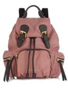 Matchesfashion.com Burberry - Medium Nylon And Leather Backpack - Womens - Dark Pink
