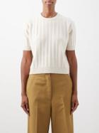 Khaite - Esmerelda Ribbed-knit Cashmere Sweater - Womens - White