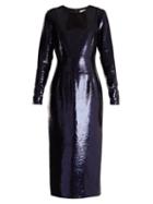 Matchesfashion.com Diane Von Furstenberg - Round Neck Sequin Embellished Dress - Womens - Navy