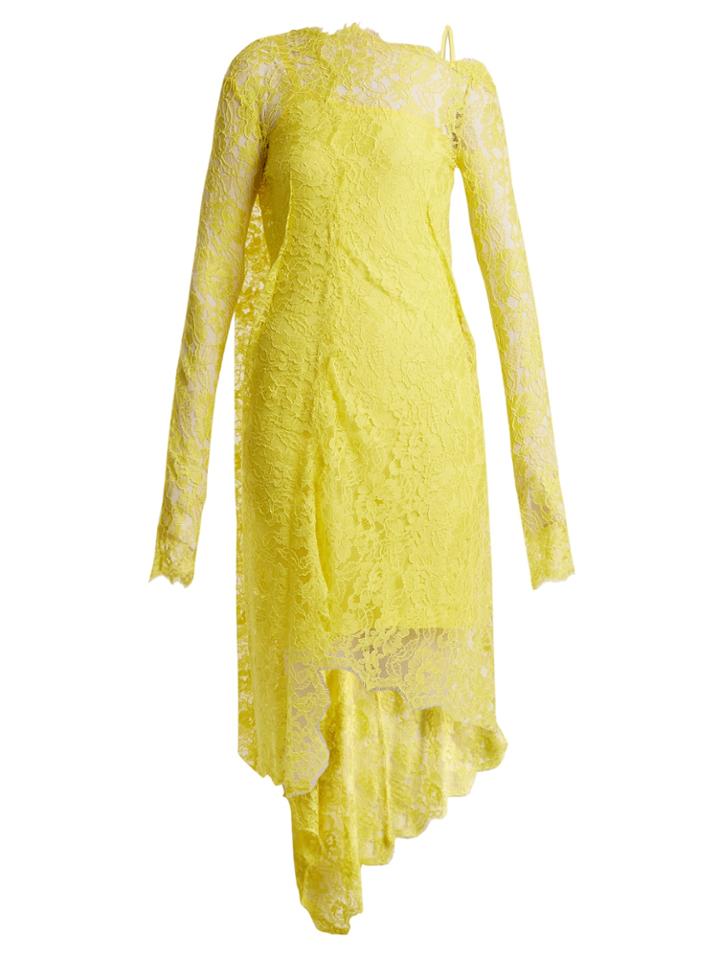 Preen By Thornton Bregazzi Masie Lace Asymmetric-hem Dress
