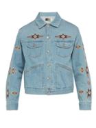 Matchesfashion.com Isabel Marant - Jango Embroidered Denim Jacket - Mens - Blue