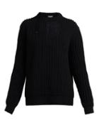 Matchesfashion.com Calvin Klein 205w39nyc - Distressed Ribbed Knit Sweater - Womens - Black
