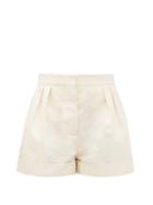 Matchesfashion.com Marni - Pleated-rise High-cut Cotton-drill Shorts - Womens - Cream