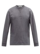 Matchesfashion.com Acne Studios - Fin Logo-print Cotton-jersey Sweatshirt - Mens - Grey