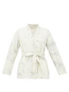 Matchesfashion.com Mes Demoiselles - Cumulus Quilted Cotton Wrap Jacket - Womens - Blue White