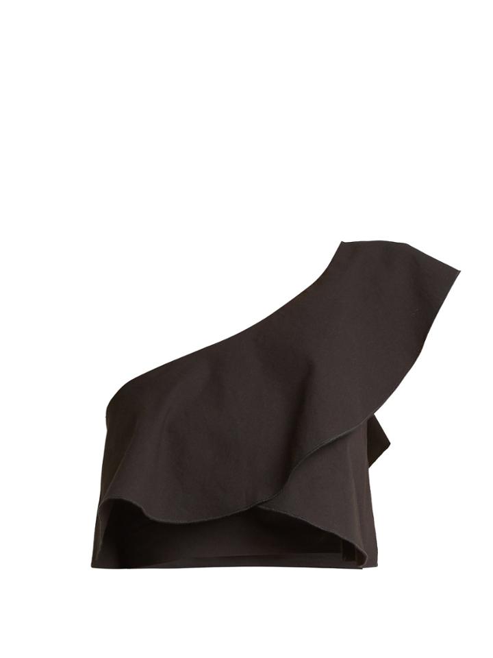 Isabel Marant Hayo One-shoulder Ruffle Crop-top