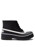 Matchesfashion.com Givenchy - Glaston Lace Up Rubber Rain Boots - Womens - Black