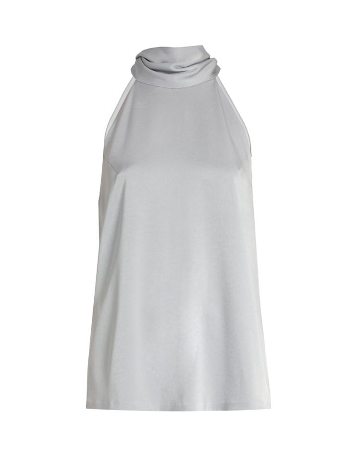 Galvan Tie-neck Satin Top