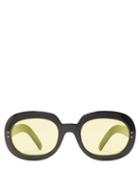 Matchesfashion.com Gucci - Oval Acetate Sunglasses - Mens - Black