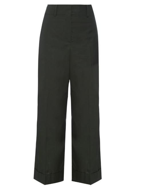 Valentino Wide-leg Cotton Trousers