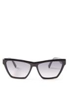 Saint Laurent Eyewear - Angular Cat-eye Acetate Sunglasses - Womens - Black