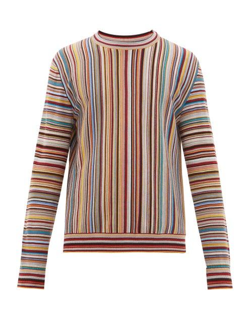 Matchesfashion.com Paul Smith - Signature Stripe Jacquard Wool Sweater - Mens - Multi