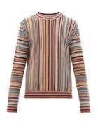 Matchesfashion.com Paul Smith - Signature Stripe Jacquard Wool Sweater - Mens - Multi