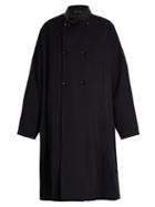 Yohji Yamamoto Regulation Double-breasted Oversized Wool Coat