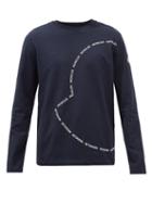 Moncler - Logo-print Cotton-jersey T-shirt - Mens - Dark Navy