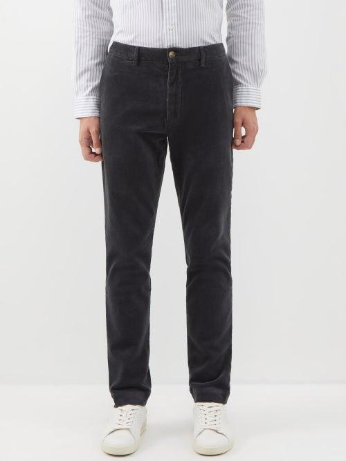 Polo Ralph Lauren - Cotton-blend Corduroy Slim-leg Trousers - Mens - Grey