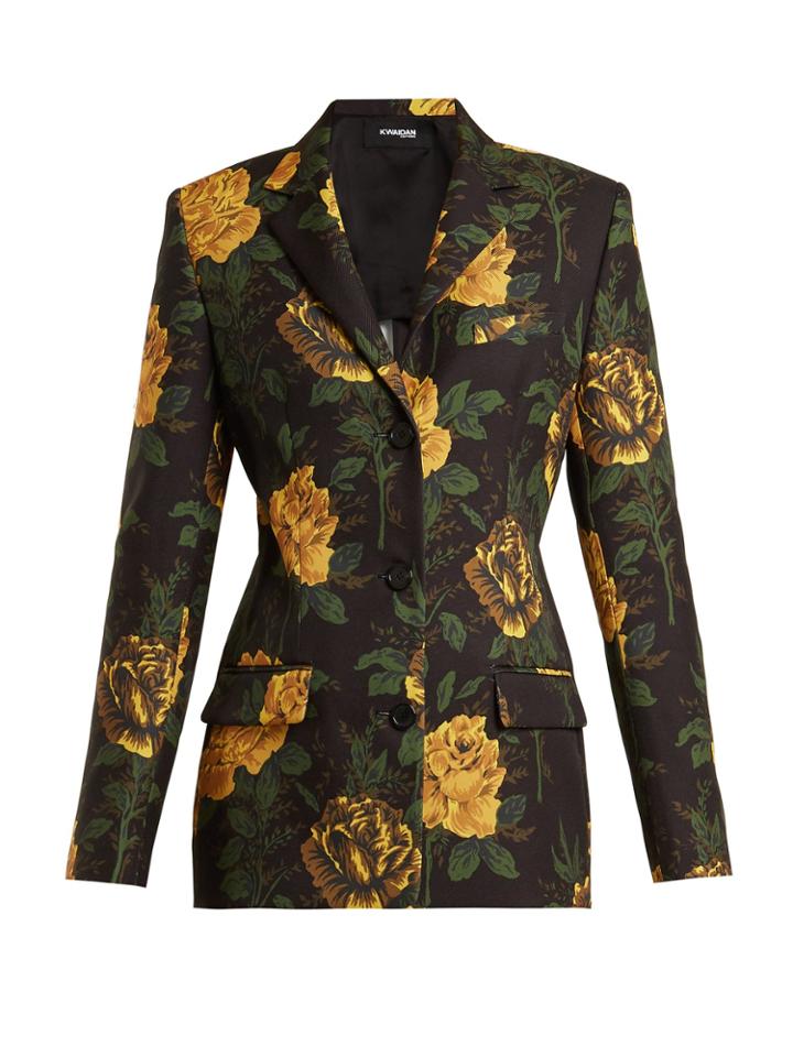 Kwaidan Editions Ruscha Floral-print Single-breasted Jacket