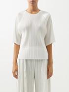 Pleats Please Issey Miyake - Technical-pleated Top - Womens - White