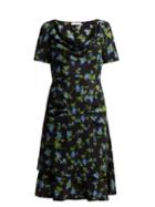 Matchesfashion.com Altuzarra - Lucia Floral Print Silk Crepe Dress - Womens - Black Multi