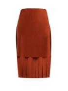Matchesfashion.com Chlo - Pleated Silk Midi Skirt - Womens - Brown