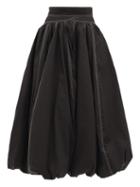 Matchesfashion.com Aje - Bubble Cotton-poplin Midi Skirt - Womens - Black