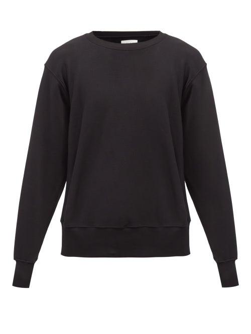 Mens Rtw Les Tien - Brushed-back Cotton Sweatshirt - Mens - Black