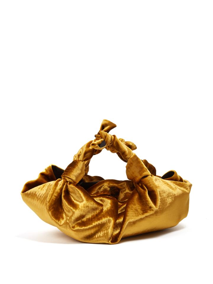 The Row The Ascot Velvet Small Clutch