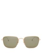 Thom Browne - Tricolour-tipped Round Metal Sunglasses - Mens - Silver