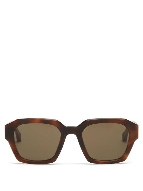 Matchesfashion.com Mykita - X Maison Margiela Square Acetate Sunglasses - Mens - Brown