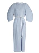Jil Sander Carillon Zip-front Pleated Poplin Dress