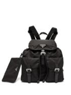 Matchesfashion.com Prada - Logo Plaque Nylon Backpack - Womens - Black