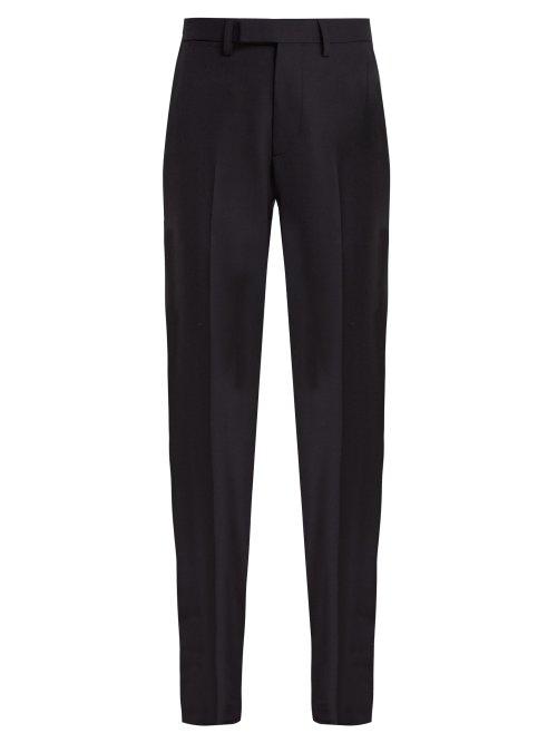 Matchesfashion.com Raf Simons - Slim Fit Wool Trousers - Womens - Dark Navy