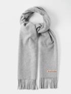 Acne Studios - Canada New Tasselled Wool Scarf - Mens - Light Grey