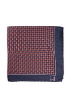 Dunhill Wing Nut-print Silk Pocket Square