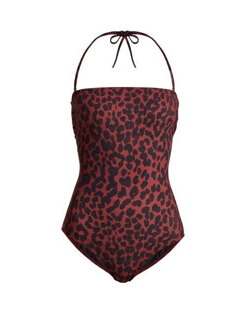 Matchesfashion.com On The Island - Petra Bandeau Swimsuit - Womens - Burgundy