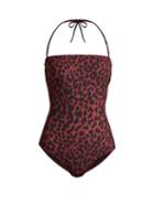 Matchesfashion.com On The Island - Petra Bandeau Swimsuit - Womens - Burgundy