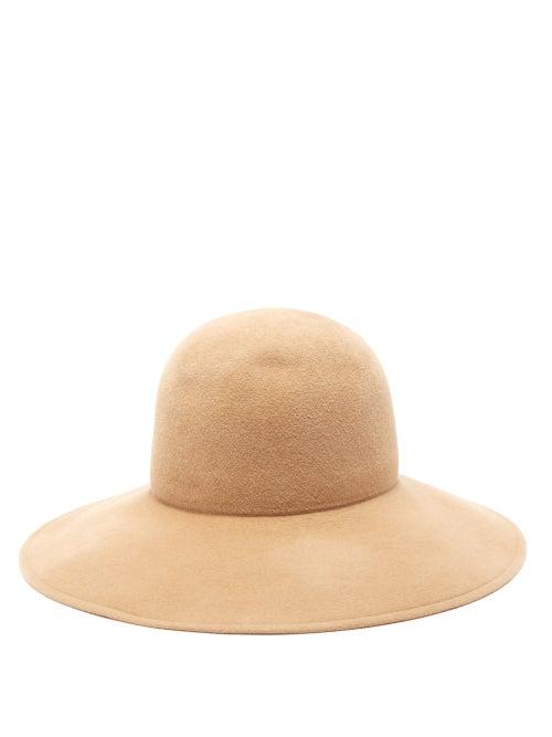 Matchesfashion.com Lola Hats - Biba Wide Brimmed Felt Hat - Womens - Camel