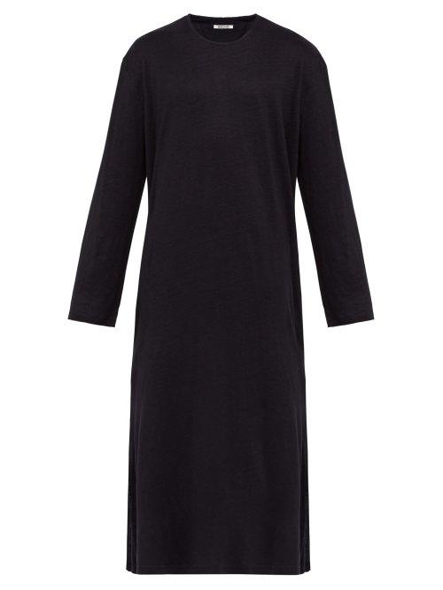 Matchesfashion.com Hecho - Relaxed Fit Linen Kaftan - Mens - Navy