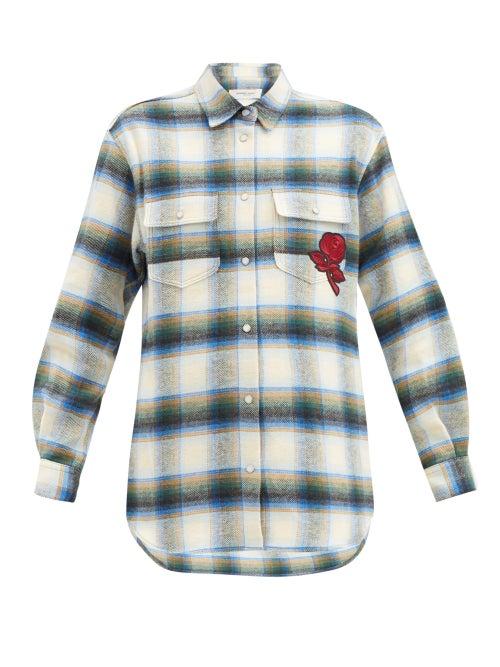 Matchesfashion.com Golden Goose - Allison Checked Cotton-flannel Shirt - Womens - Blue Multi