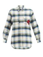 Matchesfashion.com Golden Goose - Allison Checked Cotton-flannel Shirt - Womens - Blue Multi
