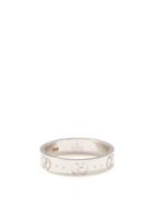 Gucci - Icon Gg-engraved 18kt White-gold Ring - Womens - White Gold