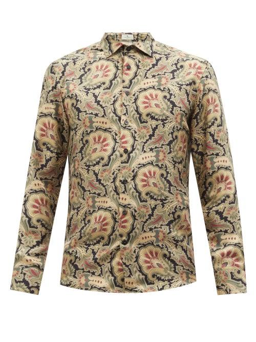 Etro - Floral-print Silk-twill Shirt - Mens - Multi
